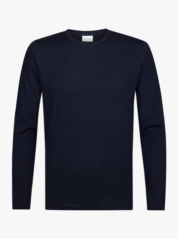 PROFUOMO Wollen longsleeve donkerblauw