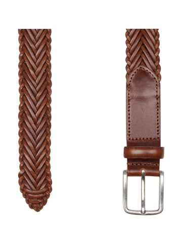 PROFUOMO Leren riem lichtbruin