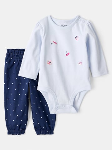 carter's 2tlg. Outfit in Hellblau/ Dunkelblau