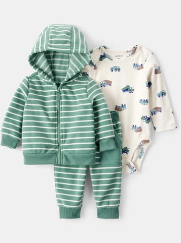 carter's 3-delige outfit groen/crème