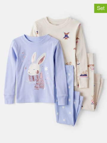 carter's 2-delige set: pyjama's lichtblauw/beige