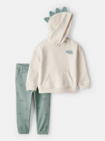 carter's 2tlg. Outfit in Grau/ Grün