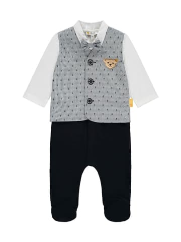 Steiff Śpioszki w kolorze biało-szarym