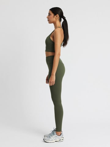 Rethinkit Legginsy sportowe "All day" w kolorze zielonym