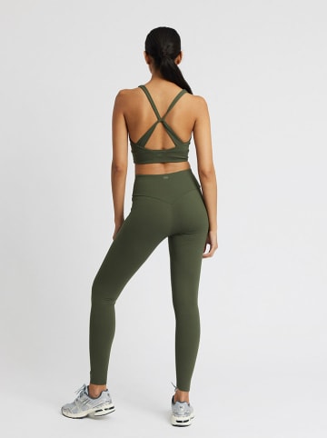 Rethinkit Legginsy sportowe "All day" w kolorze zielonym