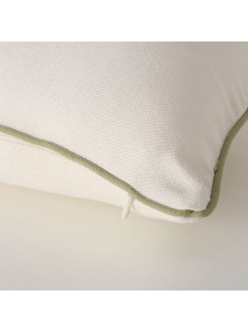 Boltze Kussen "Carol" wit/groen - (L)50 x (B)30 cm