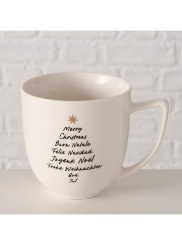 Boltze Jumbotasse ''Mondiale'' in Weiß/ Schwarz - 400 ml