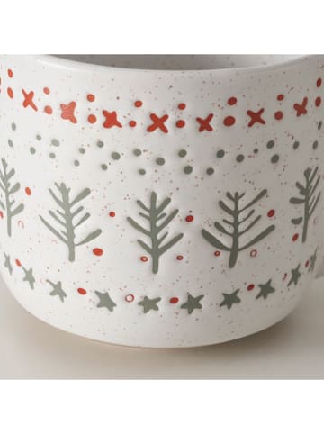 Boltze Tasse ''Nohr'' in Weiß/ Rot/ Grün - 340 ml