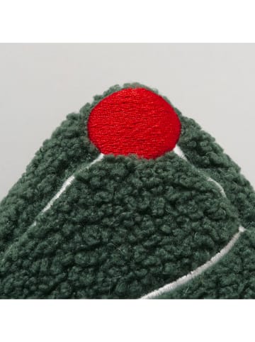 Boltze Kussen "Jelka" groen/rood - (L)32 x (B)31 cm