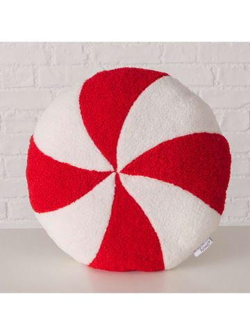 Boltze Poduszka "Bonby" w kolorze biało-czerwonym - Ø 36 cm