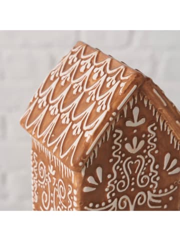 Boltze Dekoracja LED "Gingerbread" w kolorze jasnobrązowym - 7,5 x 14 x 7 cm