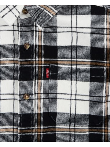 Levi's Kids Hemd in Schwarz/ Weiß/ Hellbraun