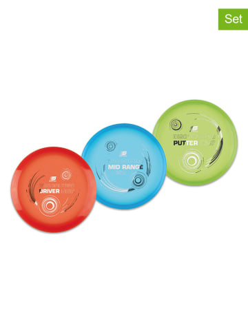Sunflex 3er-Set: Wurfscheiben "Disc Golf PRO" in Bunt