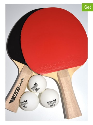 Sunflex 6er-Set: Tischtennisschläger "Drive Set" in Schwarz/ Rot