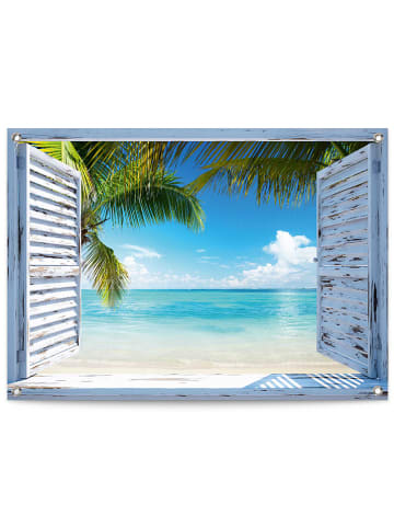 Orangewallz Outdoor-Kunstdruck "Tropical Window"