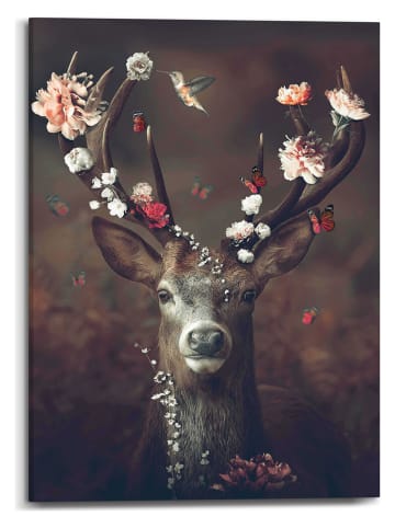 Orangewallz Leinwanddruck "Floral Deer"