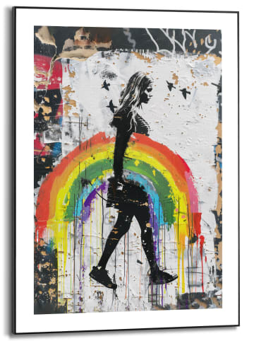 Orangewallz Gerahmter Kunstdruck "Love Rain Girl"