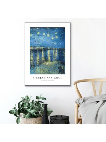 Orangewallz Gerahmter Kunstdruck "Van Gogh - starry night over the Rhône"