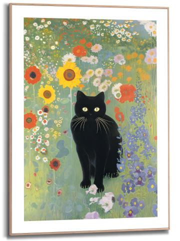 Orangewallz Gerahmter Kunstdruck "Gustav Klimt - Cat"