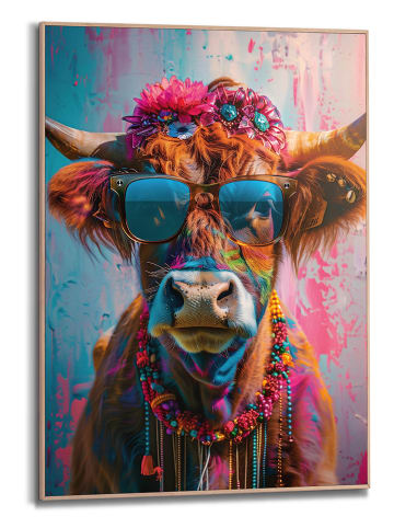 Orangewallz Gerahmter Kunstdruck "Painted Cow"