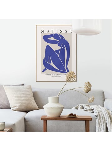 Orangewallz Gerahmter Kunstdruck "Blue Matisse Figure"