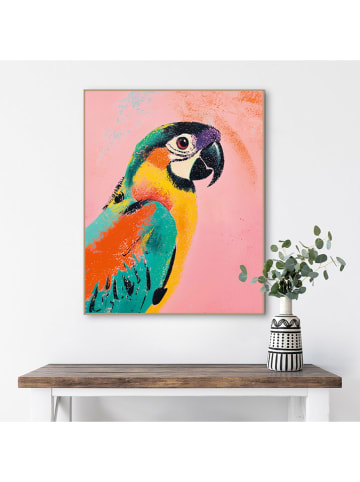 Orangewallz Gerahmter Kunstdruck "Tropical Bird Pink"