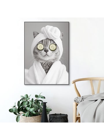 Orangewallz Gerahmter Kunstdruck "Spa Cat"