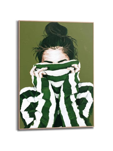 Orangewallz Druk artystyczny "Green Boo" w ramce