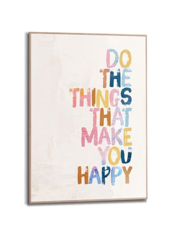 Orangewallz Druk artystyczny "Happy Things" w ramce