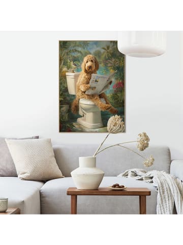 Orangewallz Druk artystyczny "Labradoodle Break" w ramce