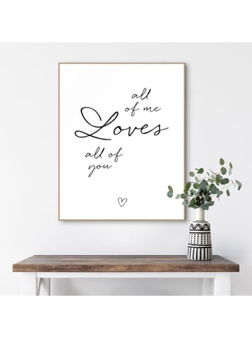 Orangewallz Druk artystyczny "All The Love" w ramce