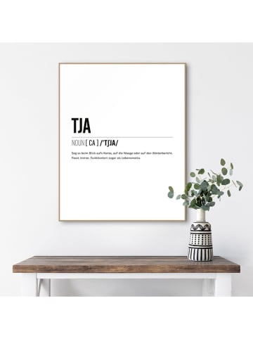 Orangewallz Gerahmter Kunstdruck "Tja"