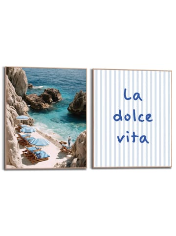 Orangewallz Druki artystyczne (2 szt.) "La Dolce Vita" w ramce