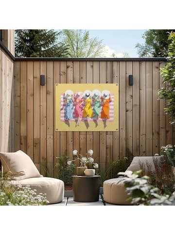 Orangewallz Outdoor-Kunstdruck "Five Beach Ladies"