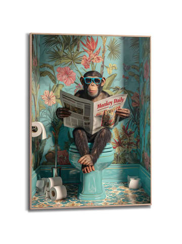 Orangewallz Ingelijste kunstdruk "Monkey Break"