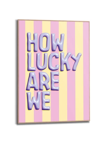 Orangewallz Druk artystyczny "How Lucky Are We" w ramce