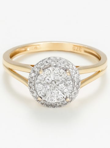CARATELLI Gold-Ring "Ness" mit Diamanten