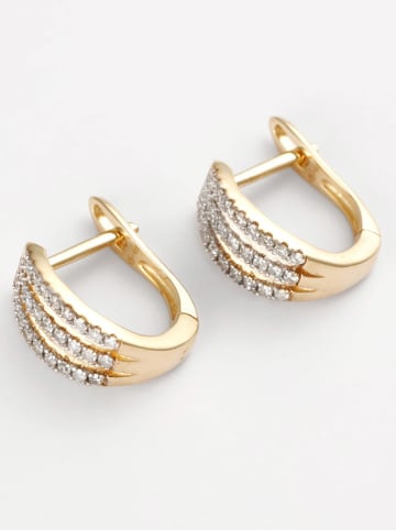 CARATELLI Gold-Ohrringe "Éclat de Lune" mit Diamanten