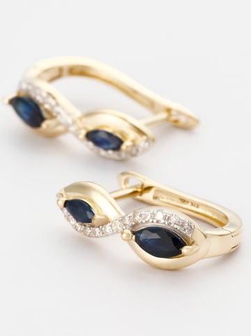 CARATELLI Gold-Ohrringe "Solstice" mit Diamanten