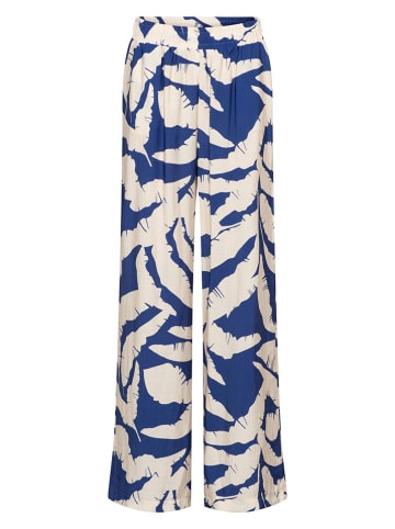 &Co Woman Marlenehose in Blau/ Weiß