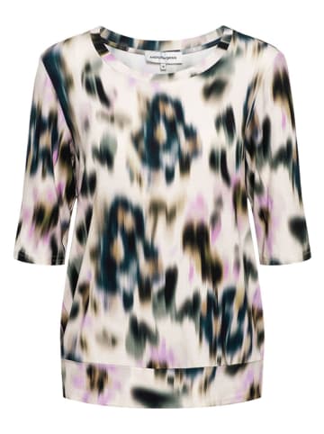 &Co Woman Shirt "Lucia" crème/zwart/blauw