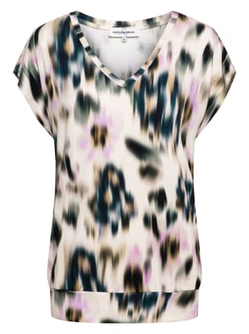 &Co Woman Shirt "Lucia" crème/zwart/blauw