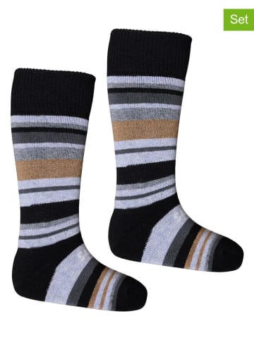 Seger Skarpety (2 pary) "Kids Racer" w kolorze czarno-szarym