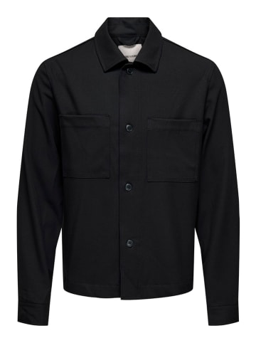 ONLY & SONS Kurtka koszulowa "Miro" w kolorze czarnym