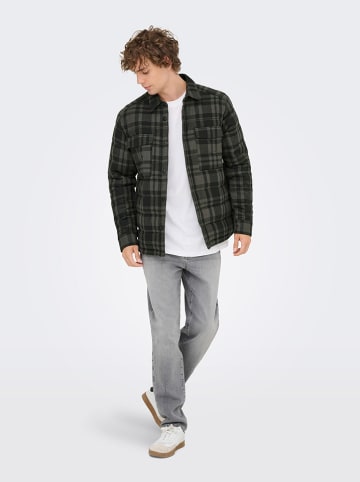 ONLY & SONS Blousejas "Gudmund" grijs/zwart