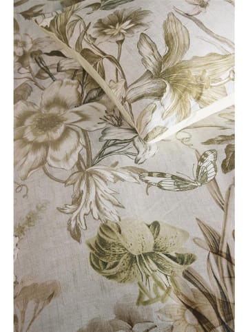 Beddinghouse Satin-Bettwäsche-Set "Bronte" in Creme/ Grün