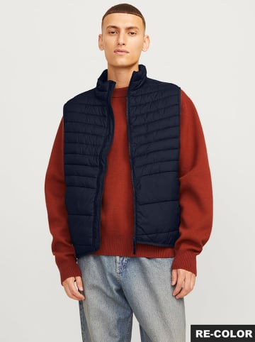 Jack & Jones Kamizelka pikowana w kolorze granatowym