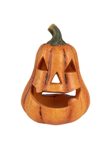Clayre & Eef Windlicht ''Pompoen'' oranje - (H)17 x Ø 12 cm