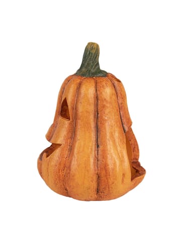 Clayre & Eef Windlicht ''Pompoen'' oranje - (H)17 x Ø 12 cm