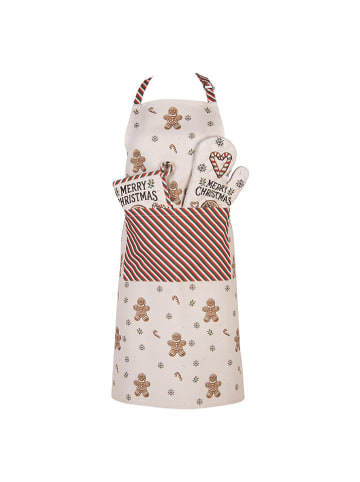 Clayre & Eef Rękawica kuchenna w kolorze beżowo-jasnobrązowym - 30 x 18 cm